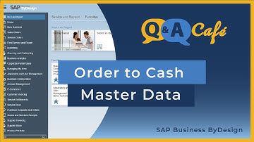 Q&A Café: Project Management Series - Order to Cash (Project Based Services) Master Data