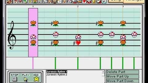 Chrono Trigger Jurassic Rythm on Mario Paint