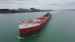 Last Detroit River transit of the Joseph H. Thompson