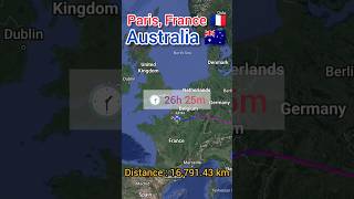 Paris To Melbourne Flight Route France To Australia