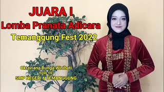 JUARA 1 LOMBA PIDATO BAHASA JAWA // PRANATA ADICARA // TEMANGGUNG FEST 2022