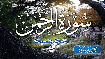 سورة الرحمن للقارئ وضاح الحمودي || راحة نفسية 😌 تلاوة هادئة || صوت جميل ومريح للقلب 🎧