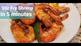 5-Minute Stir-fry Shrimp. Quick & Easy Recipe Khmer -Cambodian Cooking