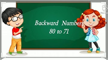 Backward Numbers 80 to 71