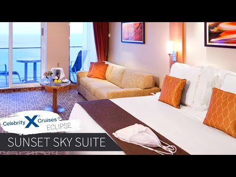 Celebrity Eclipse Sunset Sky Suite walkthrough tour