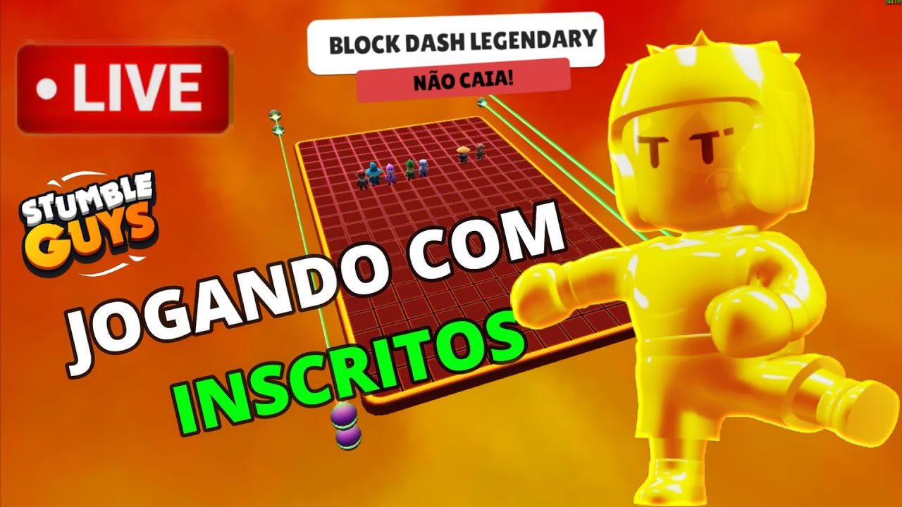 Live De Stumble Guys / Stumble Guys Ao Vivo Jogando Block Dash Legendary  Com Inscritos 