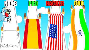NOOB vs PRO vs HACKER vs GOD | In Flag Paint | With Oggy And Jack | Rock Indian Gamer |