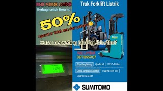 operator 50 % tdk tauCara menyeting jam/tgl/tahun di #Forklift Electric SUMITOMO japan. #mandalika