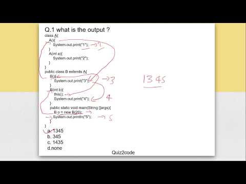Constructor chaining part-2 with MCQs