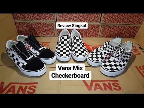 mixed checkerboard vans old skool