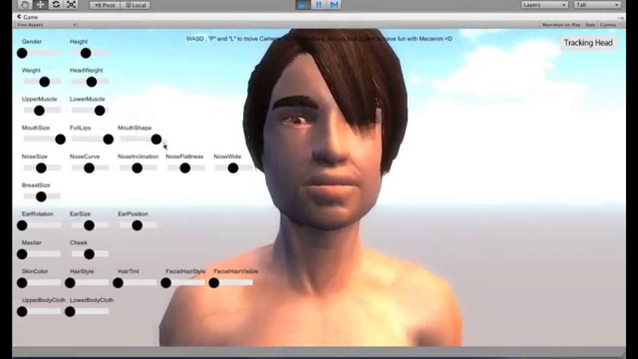 Blender + Unity - procedural character generation + Mecanim 2