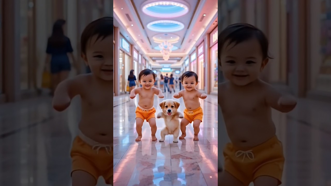 Adorable Dancing Twins with Cute Puppy 🐶💃 | Cutest Baby Dance Ever