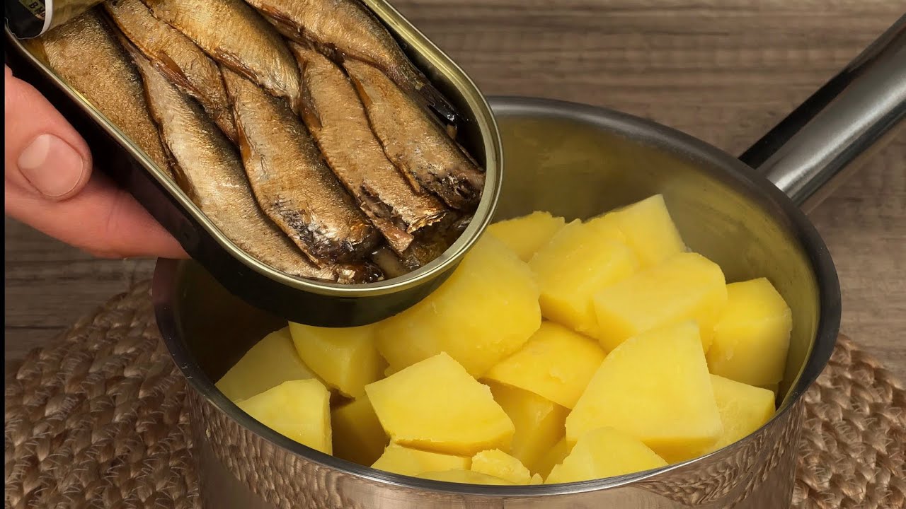 Sardinen mit Kartoffeln mischen! Diesen Trick habe ich in einem schicken Restaurant gelernt!