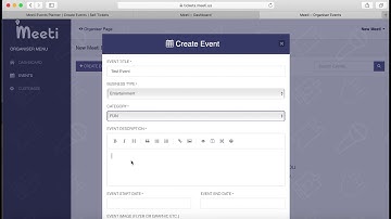 How to create a new event on Meeti