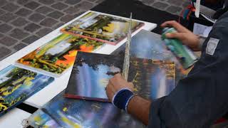 Spray Paint Art - Street Buskers Festival - Street Performers