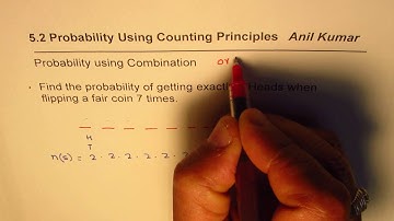 Probability by Combinations 3 Heads in 7 Trials