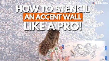 How to Stencil an Accent Wall Like A Pro | DIY Wallpaper Pattern Tutorial