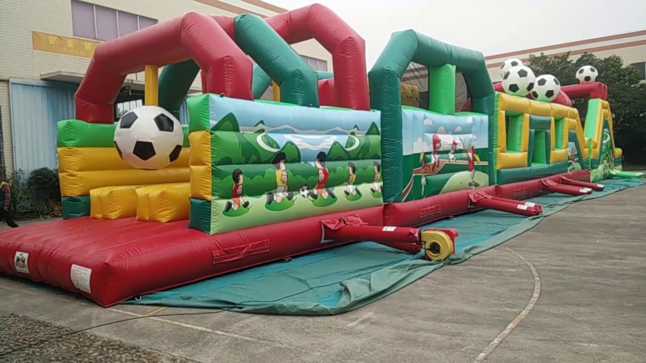 football them inflatable obstacle course,football inflatable obstacle challenge