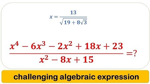 math olympiad preparation /challenging algebraic expressions / evaluate an algebraic expression