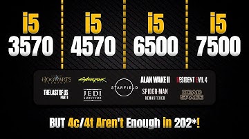 i5 3570 vs i5 4570 vs i5 6500 vs i5 7500 - Test in 9 Games