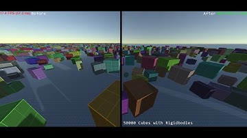 Unity - Epic Game Optimizer - 50k Cubes with Renderers and Rigidbodies Optimization