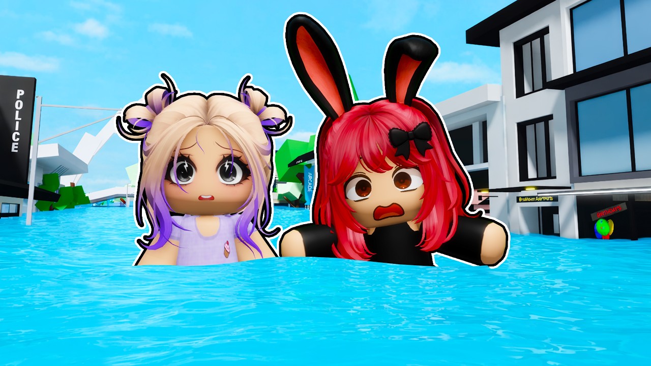SOBREVIVIMOS a la INUNDACIÓN de Brookhaven siendo BEBÉS con LYNA en Roblox