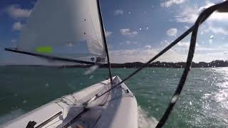 RS Aero sailing in 30 Knots of wind