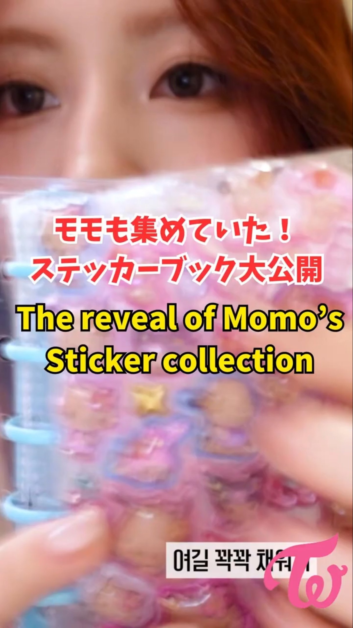 Twice's Momo also collected them! Revealing Momo's sticker book