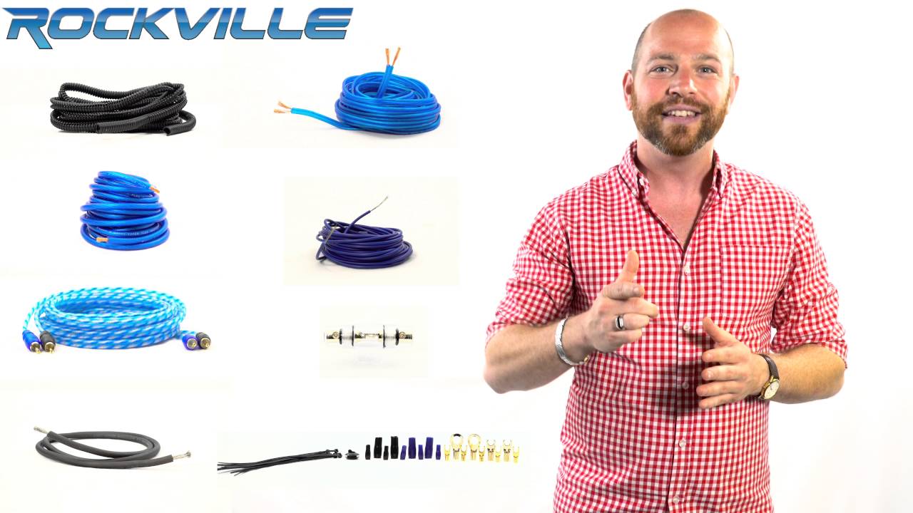 Rockville RWK81 8 Gauge Complete Amp Installation Wire Kit with 100/% Copper RCA