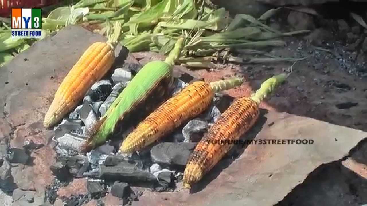 CORN ON THE COB PITAAPURAM INDIAN STREET FOOD street food YouTube
