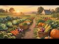A Vintage 1920s Garden Scene — Another Room Where Rows of Vegetables Rest in Gentle Sunlight