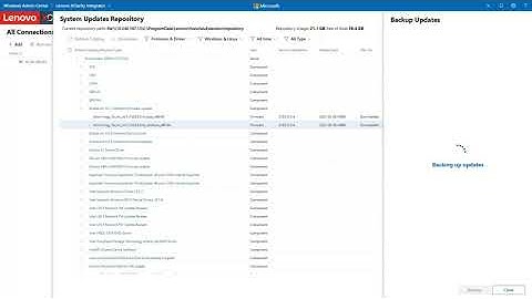 Managing the system update repository – back up and restore updates