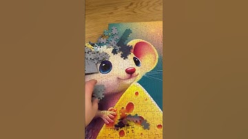 Destroyed jigsaw puzzle|reverse|oddly satisfying|#satisfying #puzzle #jigsawpuzzle ##shorts #animals