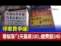 停車費爭議！ 看板寫「1天最高180」繳費變240