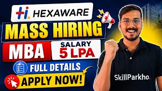 Hexaware Recruitment 2026 | MBA Students Must Apply | Latest Jobs