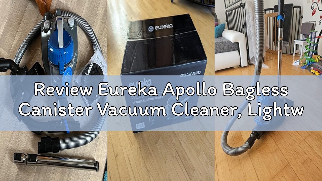 Review Eureka Apollo Bagless Canister Vacuum Cleaner, Lightweight Cylinder Vacuum Cleaner with Singl