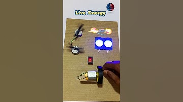 Gear Motor Generator Lighting Up 2 CD Motors & LED | DIY Free Energy Experiment