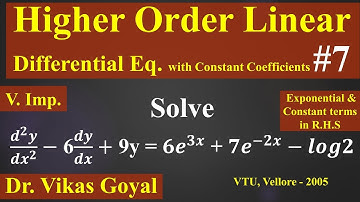 Linear Differential Equation with Constant Coefficients in Hindi #7 (CF & PI) | Engineering Maths