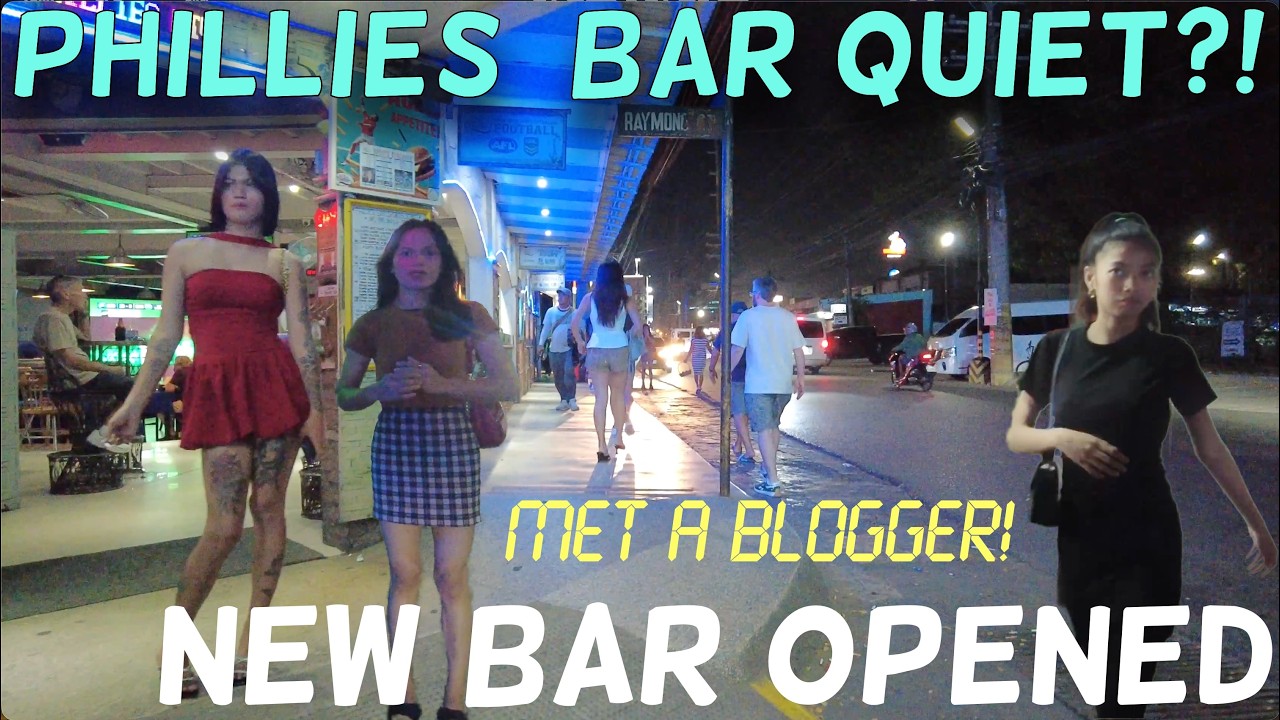 Angeles City Night Walk 🇵🇭 Red Street Vibes, Phillies Bar Calm & Surprise Blogger Meetup!