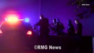 Stolen police car pursuit ends in fatal shooting by officers in Glendale, California.