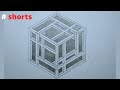 Incredible impossible isometric #7 - optical illusion #shorts