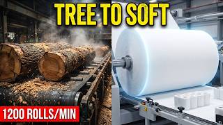 The Extreme 100-Ton Machines Spinning Hard Wood into Soft Tissue Paper! screenshot 1