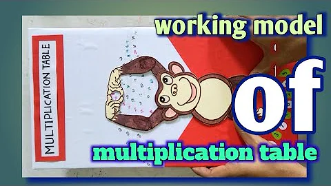 How to make a working model of multiplication table.maths tlm .