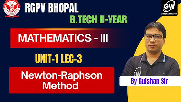 RGPV Maths -3 I Unit-1 Lec-3 I By Gulshan Sir I Gateway Classes