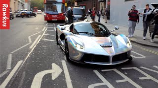 Football player Aubameyang driving his wrapped LaFerrari  in London