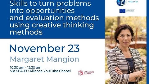 Creative Thinking - Turn problems into opportunities - Spin-Off Competence Lab