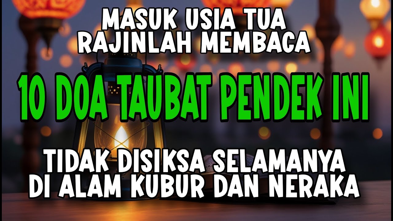 MASUK USIA 50+ !! RAJINLAN MEMBACA 10 DOA TAUBAT INI ,TIDAK DISIKSA DI ALAM KUBUR DAN NERAKA1