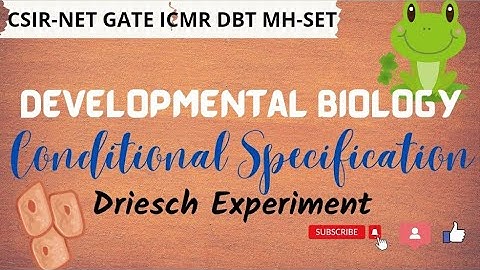 Driesch Experiment l Conditional Specification l Developmental Biology