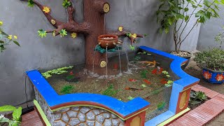 Garden Decoration  Build A Beautiful Waterfall Aquarium Easily For Your Garden !!!
