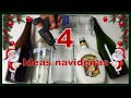 4 NUEVAS IDEAS NAVIDEÑAS CON BOTELLAS DE VIDRIO // Manualidades navideñas 2021 // Christmas Crafts